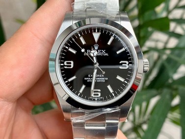 Rolex Explorer 1 Ref.214270 SS/SS Black ARF 3132 Replica