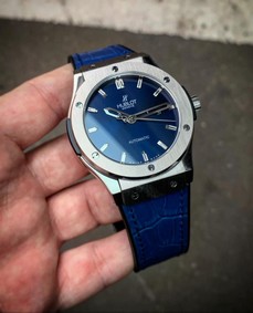 Hublot Big Bang Leather Strap Full Blue Replica