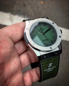 Hublot Big Bang Leather Strap Full Green Replica