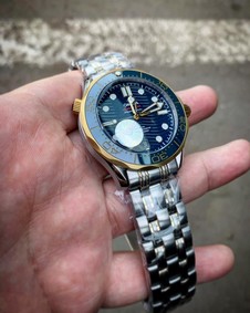 Omega Seamaster Blue Dial SS Gold Replica