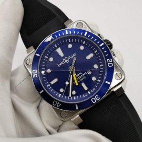 Bell Ross Blue Hight Version on Black Rubber Strap Replica