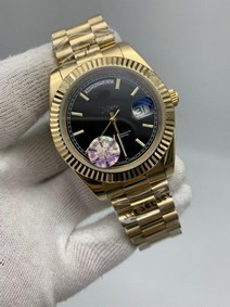 Roler Data Full Gold Black Dial Replica