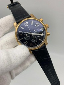 Montblanc Classic BlackDial Chrono Lither Strap Replica