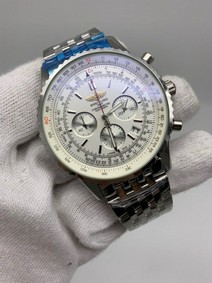 Breitling Navitimer White Chrono High Version on SS Strap Replica