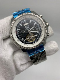 Breitling Navitimer Tourbion Black Chrono High Version on Black Leather Strap Replica