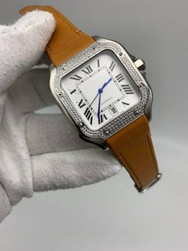 Cartier Santo Classic Diamond White Dial Replica