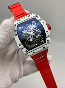 RMILL Red Rubber Strap White Ceramic 35-01 Replica