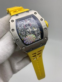 RMILL On Yellow Rubber Strap Titan Case Replica