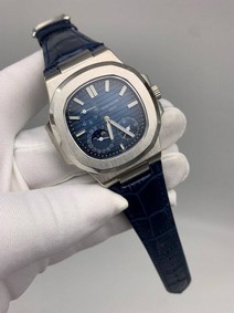 Patek Philippe Nautilus Blue Dial Duble Chrono High Version Mirror Replica