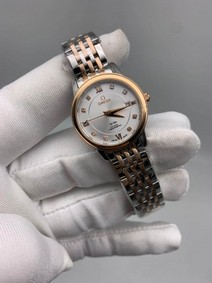 Omega Diamond Rome White Dial Gold Replica