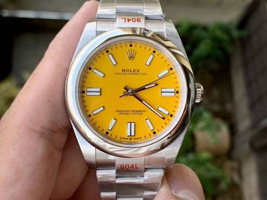 Rolex OYP001A - Oyster Pert. 41mm 124300 SS/SS Yellow EWF A3230 Replica
