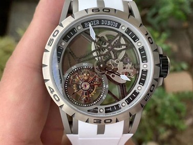 Roger Dubuis G041C - Excalibur Spider Skele Flying Tourb TI/RU White BBR Replica