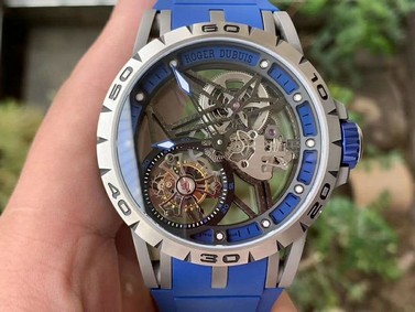 Roger Dubuis G041C - Excalibur Spider Skele Flying Tourb TI/RU Blue BBR Replica