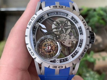 Roger Dubuis G041C - Excalibur Spider Skele Flying Tourb TI/RU Blue BBR Replica