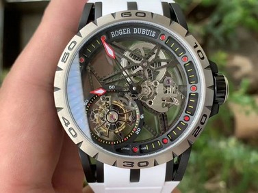 Roger Dubuis G041C - Excalibur Spider Skele Flying Tourb TI/RU White BBR Replica