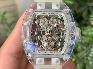RM056-02 Transparent Tourbillon EURF Best Edition Skeleton Dial on Rubber Strap Replica