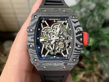 RM035-02 Real NTPT ZF 1:1 Best Edition Skeleton Dial on Black Rubber Strap V3 Replica