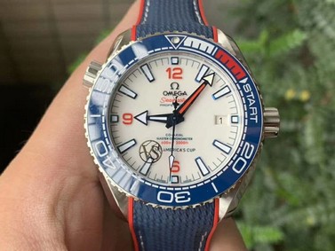Planet Ocean 2021 America's Cup SS VSF 1:1 Best Edition White Dial on Blue Nylon Strap A8900 Super Clone Replica