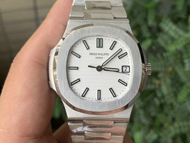 Nautilus 5711/1A PPF 1:1 Best Edition White Textured Dial on SS Bracelet 324CS V4 Replica Watch
