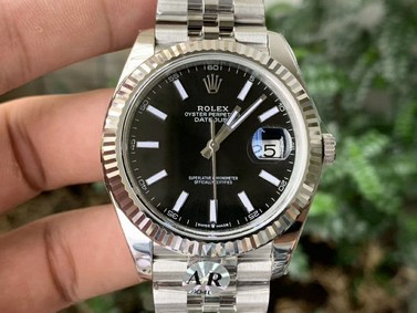 New DateJust 41 126334 ARF V3 1:1 Best Edition 904L Steel Black Dial on Jubilee Bracelet A2824 Replica