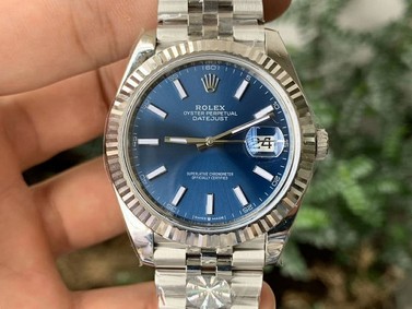 New DateJust 41 126334 ARF V3 1:1 Best Edition 904L Steel Blue Dial on Jubilee Bracelet A2824 Replica