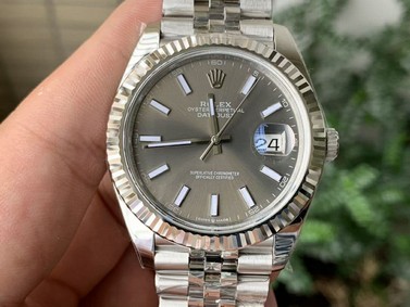 New DateJust 41 126334 ARF V3 1:1 Best Edition 904L Steel Gray Dial on Jubilee Bracelet A2824 Replica