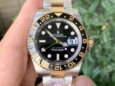 GMT-Master II 116713 LN Black Ceramic 904L Steel Wrapped Gold GMF 1:1 Best Edition SA3186 CHS V3 Replica