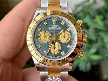 Daytona 116503 SS/YG JHF Best Edition Blue MOP Dial on SS/YG Bracelet A4130 Replica