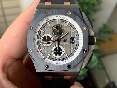 Royal Oak Offshore 44mm Black Ceramic Germany Edition JF 1:1 Best Edition on Rubber Strap A3126 V2 Replica