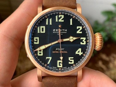Pilot Type 20 Extra Special Bronze 45mm XF 1:1 Best Edition on Brown Asso Strap A2892 Replica Watch