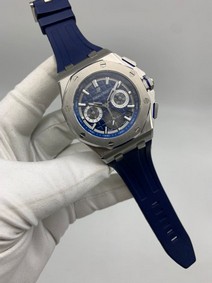 Audemars Piguet Royal Oak Offshore Chrono Blue Dial on Blue Srap Replica