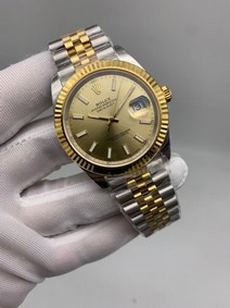 Rolex Datejust Gold Dial SG Strap Replica