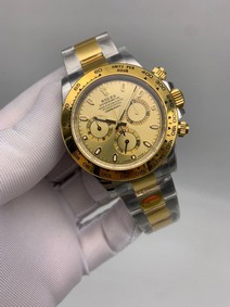 Rolex Daytona Gold Dial SG Strap Replica Watch