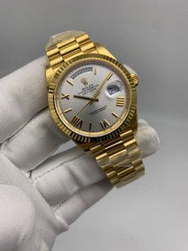 Roler Date White Dial Gold Solid Steel Replica