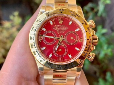 Rolex Daytona 116508LN YG/YG Red 904L Noob V4 A4130 Replica