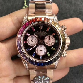 Rolex Daytona 116595 RBOW RG/RG Black BLF Replica
