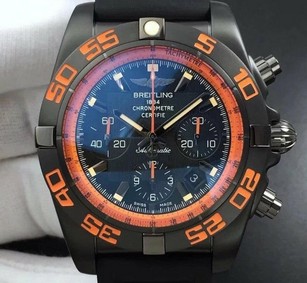 Avenger II Seawolf Chronograph PVD Titanium OXF Best Edition Black Dial on Black Nylon Strap 7750 Replica