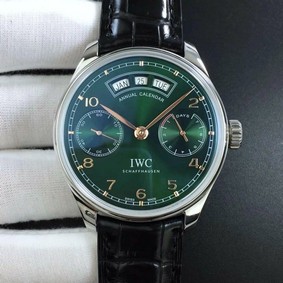 IWC Portugieser Annual Cal IW503502 SS/LE Green ZF A52850 Replica
