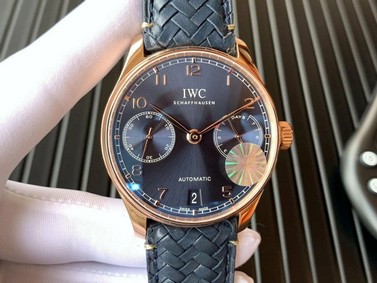 IWC PORTUGUESE CHRONO IW371606 ZF 1:1 BEST EDITION BLUE DIAL ON BLUE LEATHER STRAP A69355 Replica