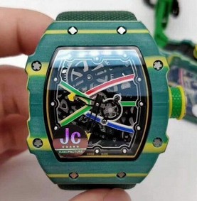 RM 67-02 Sprint Skeleton Dial on Green Nylon Strap 6T51 Replica Watch