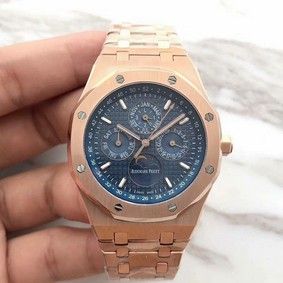Royal Oak Perpetual Calendar 26574 RG/RG Blue JF A5134 Replica