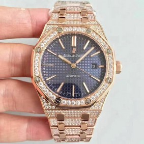 Royal Oak 41mm 15400OR 2019 RG/RG Diam Blue Dial TZF MY9015 Replica
