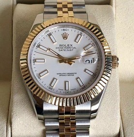 Rolex Datejust White Dial SG Strap Replica