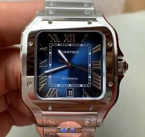 Santos de Cartier 40mm SS BVF 1:1 Best Edition Blue Dial on SS SmartLinks Bracelet MIYOTA 9015 V2 Replica
