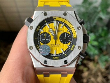 AP0331 - Royal Oak Offshore Diver Chrono SS/RU Yellow JF A3126 Replica