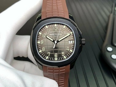 Aquanaut Black Venom DLC ZF 1:1 Best Edition Black Dial on Brown Rubber Strap 324CS Mirror Replica