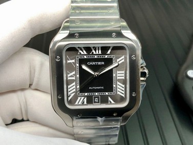 Santos de Cartier 40mm SS/PVD GF 1:1 Best Edition White Dial on YG SmartLinks Bracelet MIYOTA 9015 V2 Replica