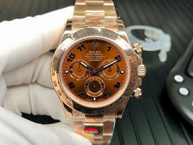 Daytona 116505 RG Noob 1:1 Best Edition 904L SS Case and Bracelet Chocolate Dial SA4130 V4 Replica