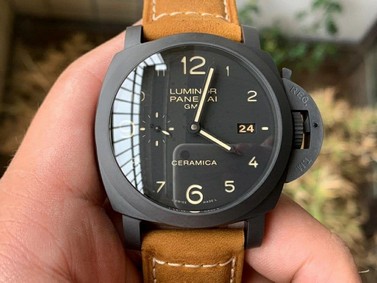 Pan Luna Black Dial Lither Strap Replica