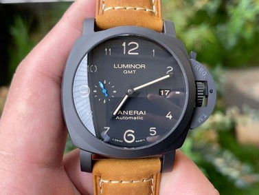 PAM1441 U VSF 1:1 Best Edition Black Dial on Brown Asso Strap P.9011 Super Clone Mirror Replica